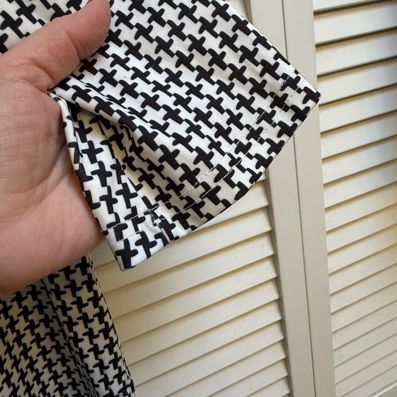Stylish Black and White Houndstooth Blazer and Pants Set Women’s Sz L - Picture 5 of 13